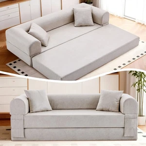 Canape-Lit 4-en-1 Pliable (BEIGE)