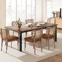 [PHO_120SBRUO] Grande Table de Salle à Manger Rustique 200 cm - 6 à 8 Personnes