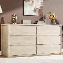 [PHK_34UTDNT] Grande Commode Moderne 6 Tiroirs Natural Wood