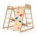 [PTG_336J4QW3] Escalade en Bois 8-en-1 avec Toboggan