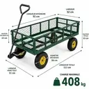 [PPG-33QCYKEE] Chariot de Jardin 3-en-1 Charge Lourde 408 kg