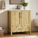 [PHK_36RPQ9IP] Meuble Vasque de Salle de Bain bois claire
