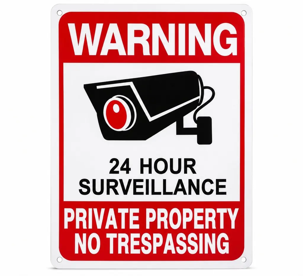 Panneaux Surveillance Propriete Prive Aluminium 25 × 18 cm 