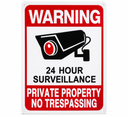 Private Property Surveillance Panels Aluminum 25 × 18 cm