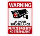 Private Property Under Video Surveillance Aluminum Sign 25 × 18 cm