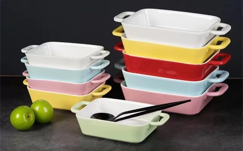 White ceramic rectangular oven dish 500ml - 21L x 12W x 4.7H cm