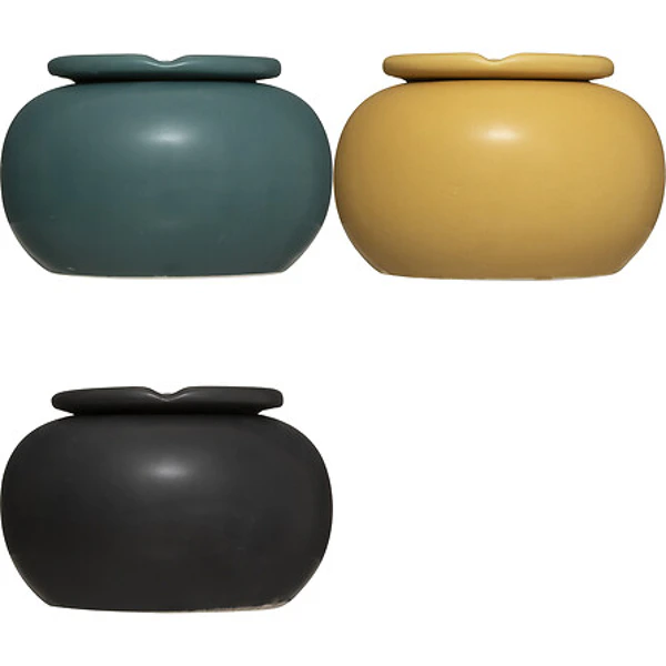 Arty ceramic ashtray diameter 13 cm 3 assorted models