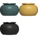 [173413 ZEN55] Arty ceramic ashtray diameter 13 cm 3 assorted models