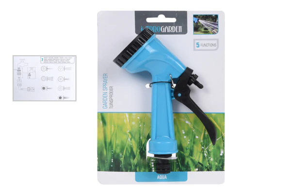 5 function garden sprinkler head