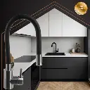 [00026324 ZEN55] Robinet de cuisine avec bec flexible Ruhhy 26324