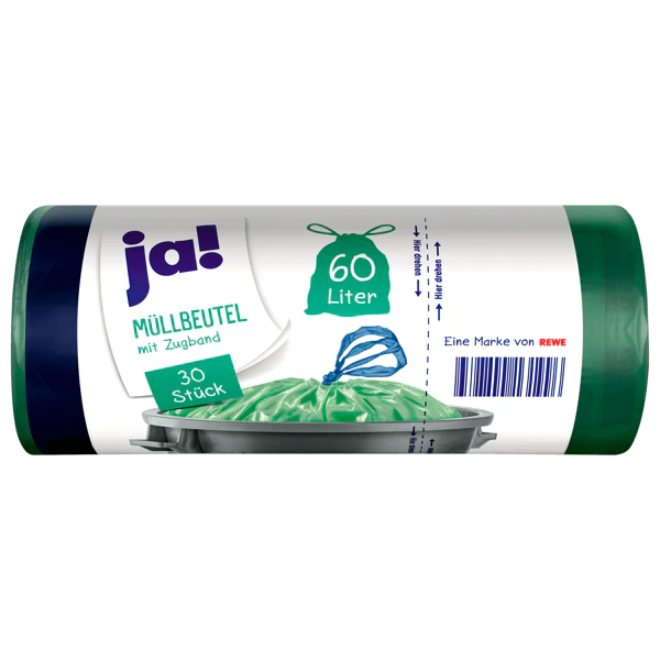 Garbage bags Yes 60 liters roll of 30