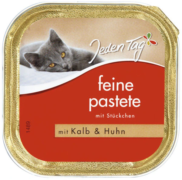Cat pate with chicken 100 g in tray