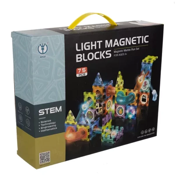 Magnetic blocks with track 83 pieces Kruzzel 22684