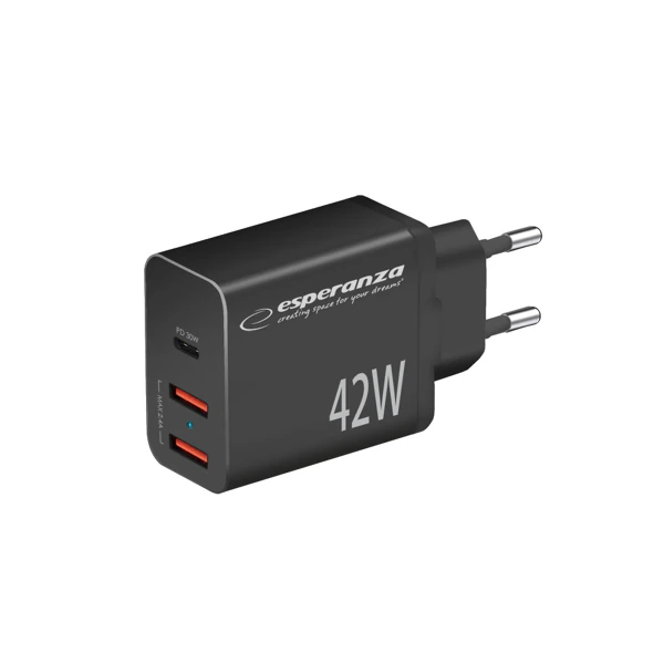 42W USB C Wall Charger with 30W PD and 2 x 12W USB A Ports