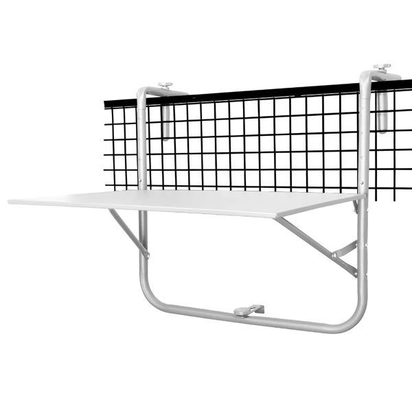 Table de balcon pliante blanche 60 x 40 cm