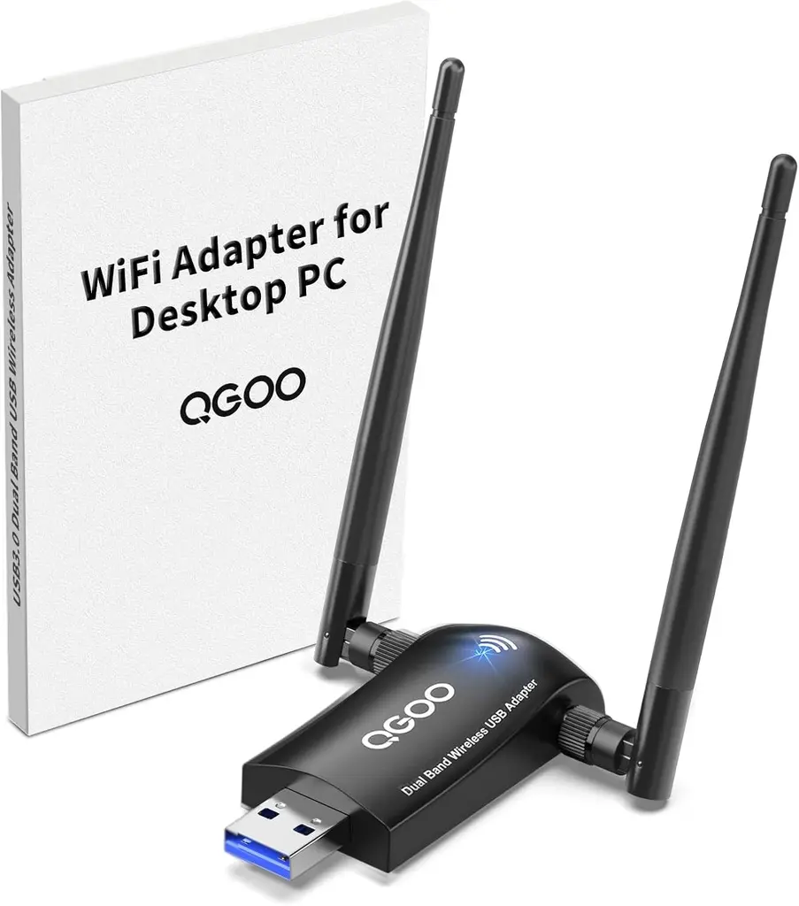 Adaptateur WiFi USB AC1300 QGOO — double antenne