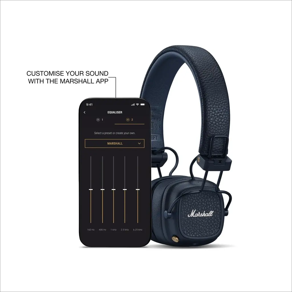 Marshall Major V Bluetooth Headphones - Midnight Blue