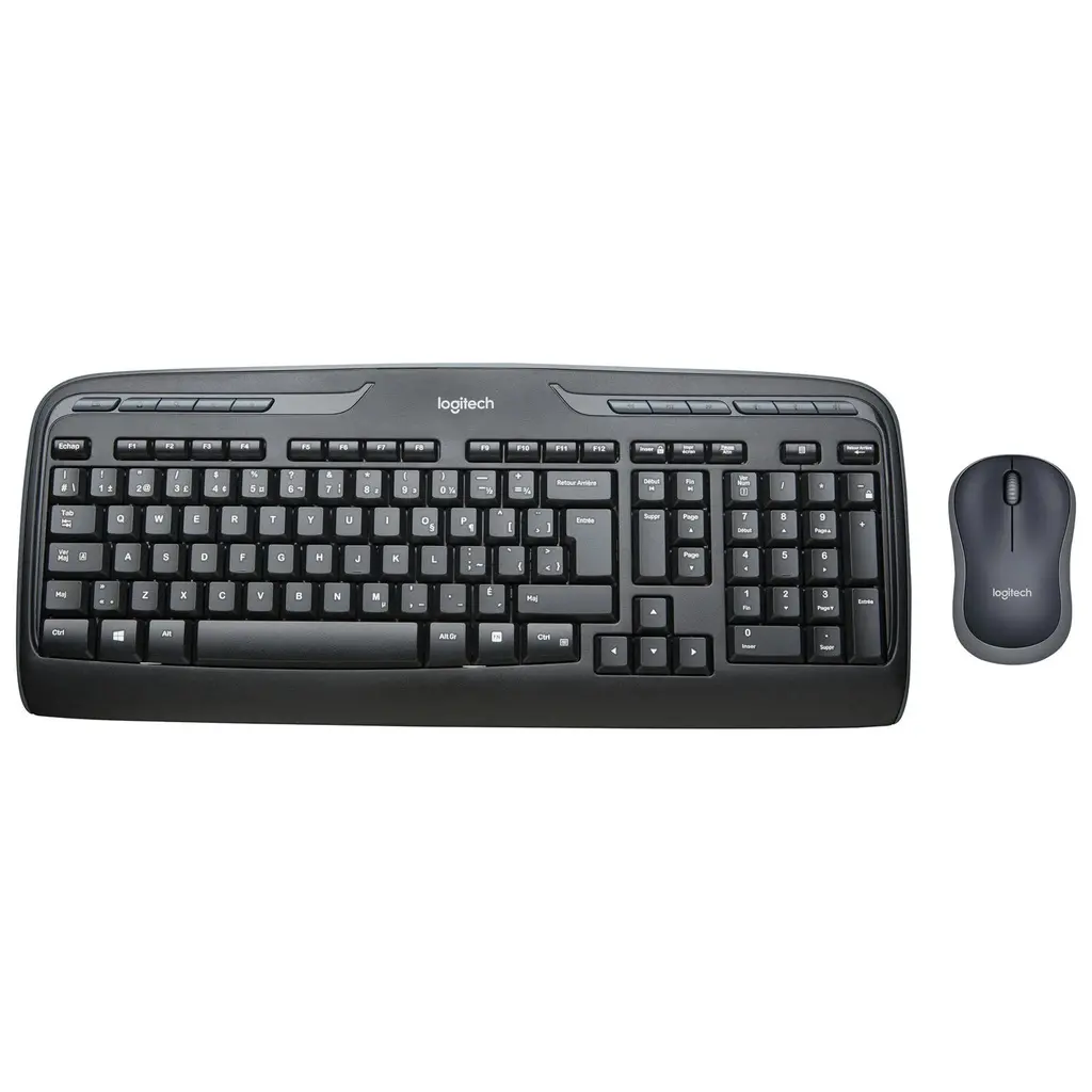 Logitech MK320 — pack clavier + souris sans fil AZERTY FR (2,4 GHz)