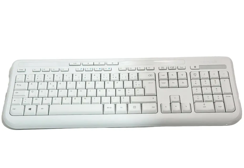 Microsoft Wired Keyboard 600 — clavier filaire USB AZERTY FR blanc
