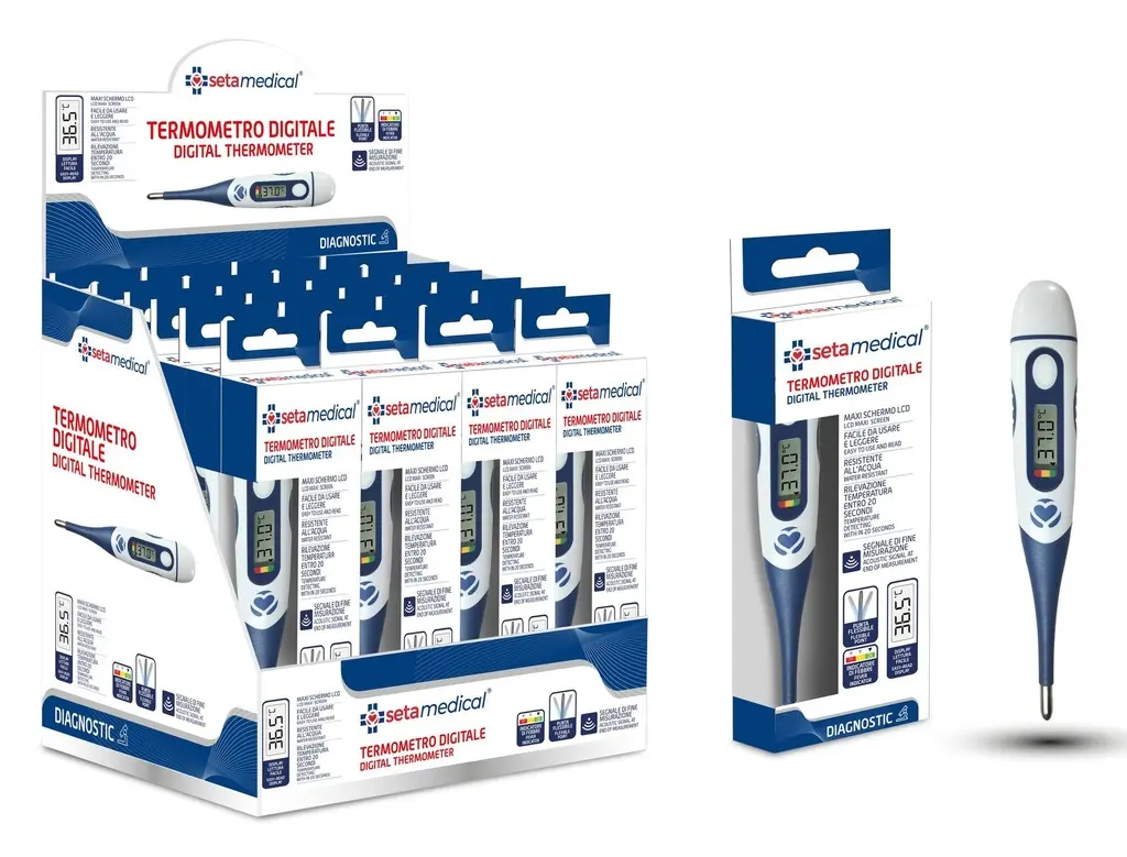 Instant-read flexible digital thermometer