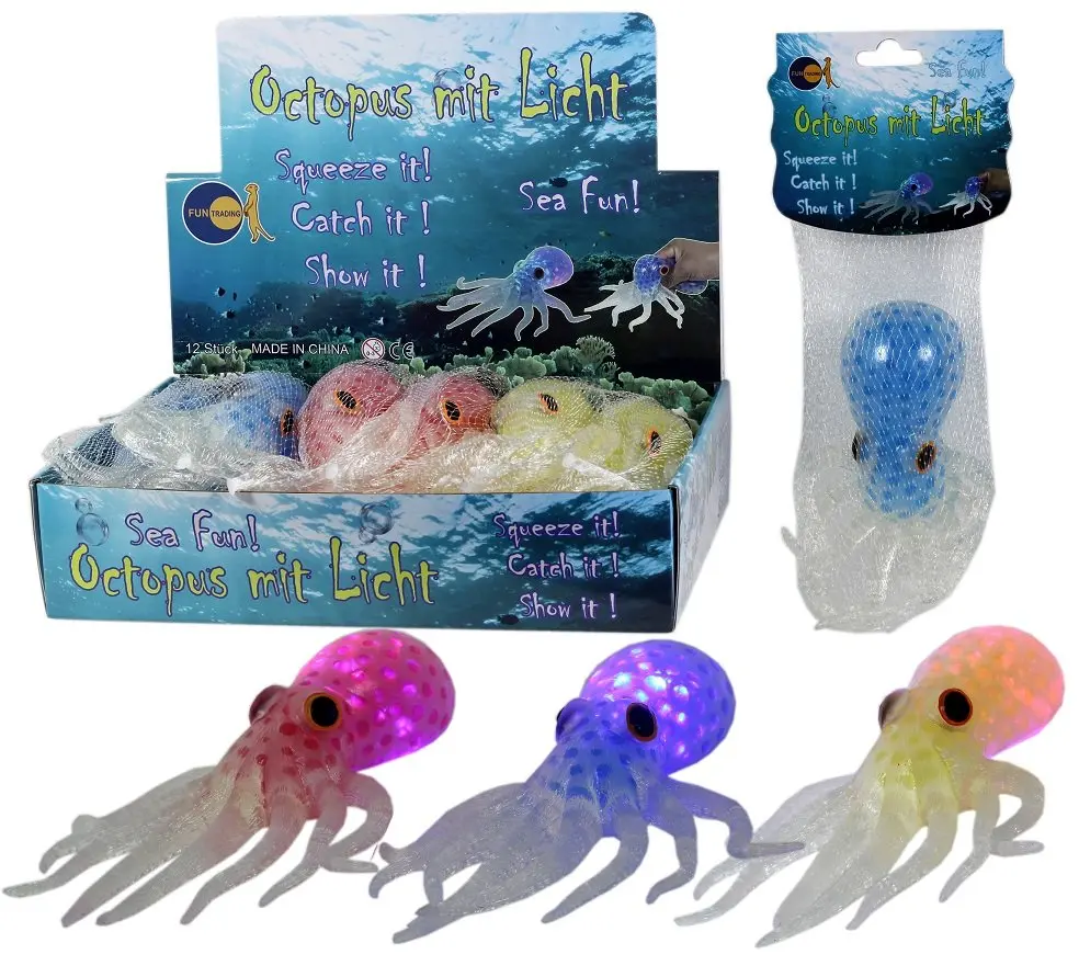 Light-Up Squeeze Octopus - Display Box