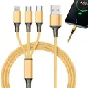 [ZEN-06278_ZL] Verk Group — Câble USB 3 en 1 pour téléphone, câble Lightning I