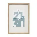[ZEN-162354C] Natural photo frame manu 21x30 dis, beige