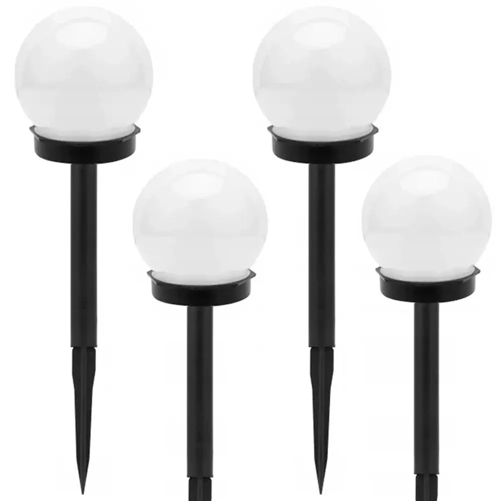 Verk Group — Set of 4 solar garden lights, white, in f