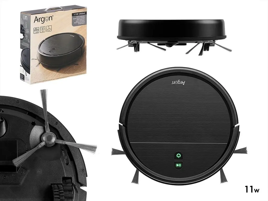 ARGON — Aspirateur robot noir