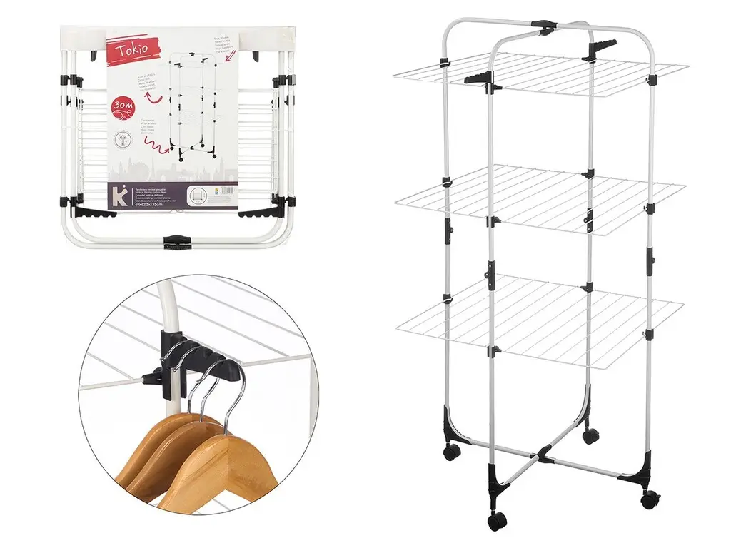ARTE REGAL — Foldable vertical laundry drying rack 30 m