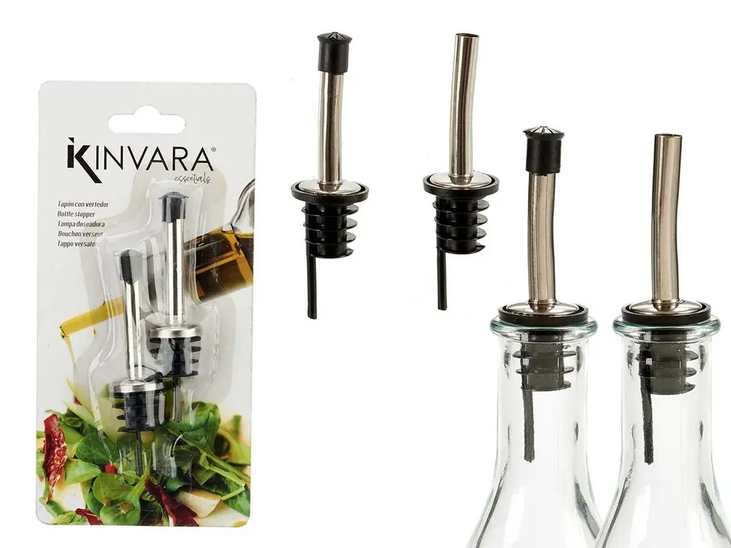 KINVARA — Set of black elongated metal dispensers