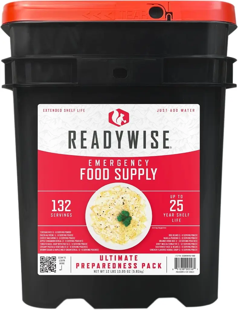 ReadyWise Emergency Food Bucket 132 Servings