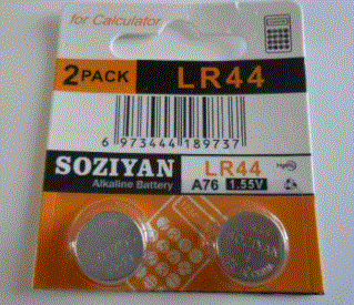 Pile bouton alcaline A76 / LR44