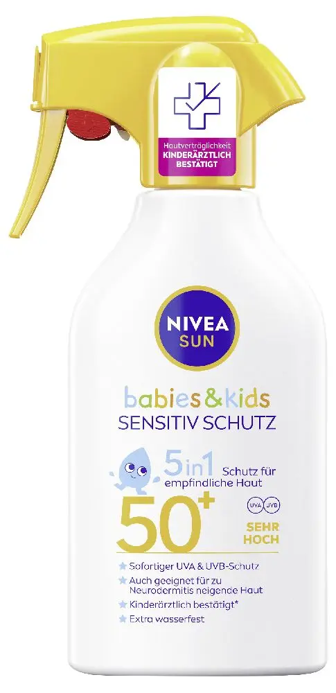Spray solaire enfants Nivea Sun Kids Sensitive SPF 50+, 250 ml
