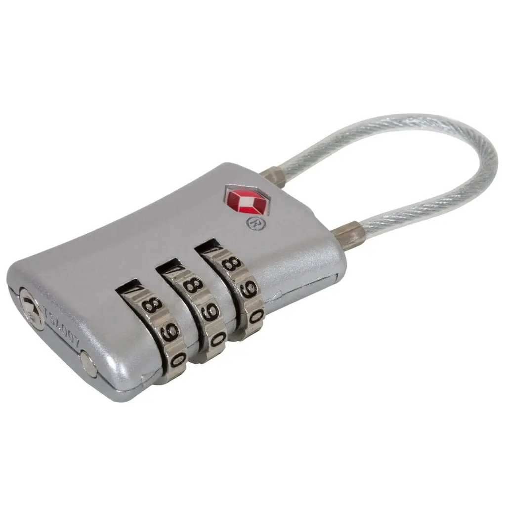 TSA combination luggage lock, silver