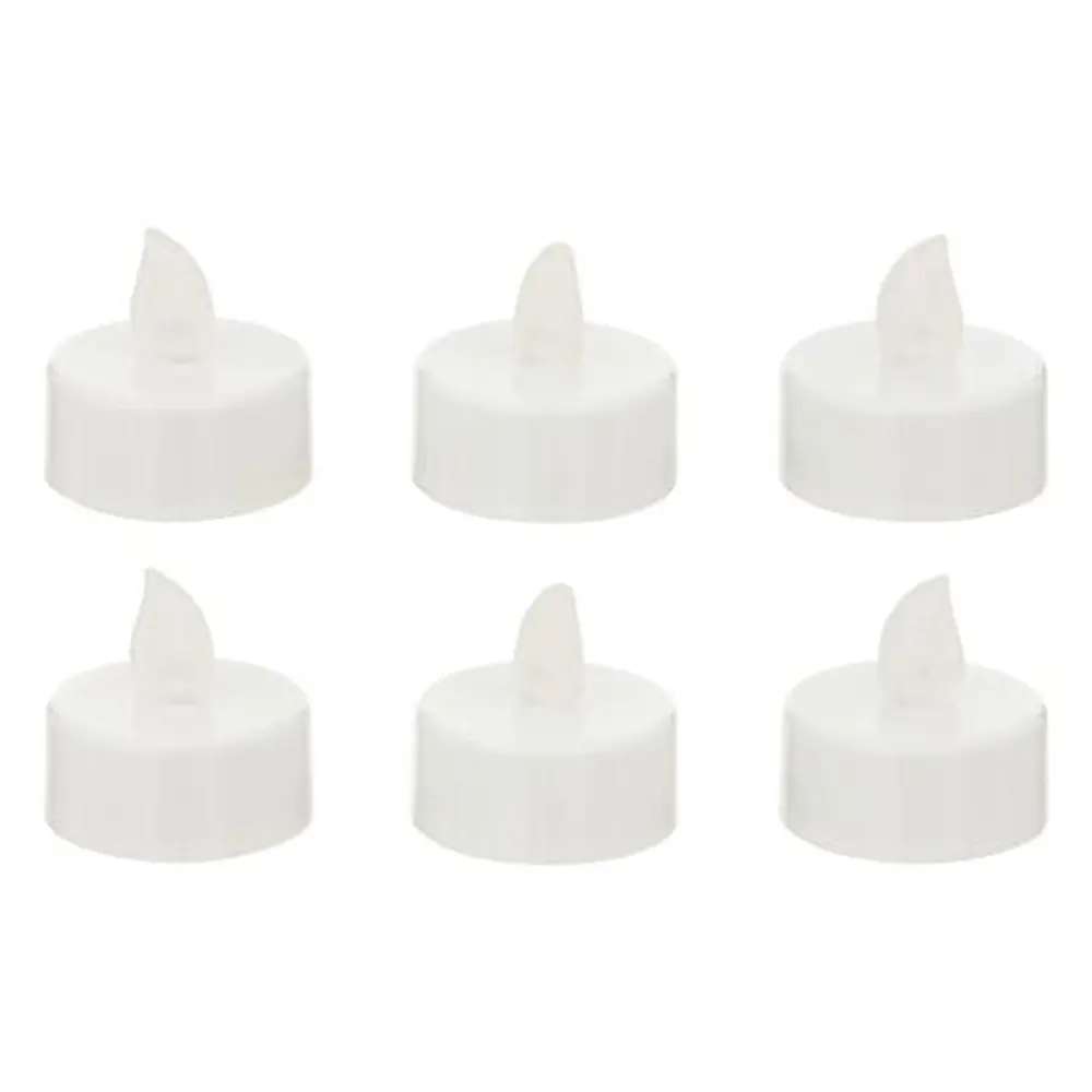 Lot de 6 bougies chauffe-plat LED, blanches