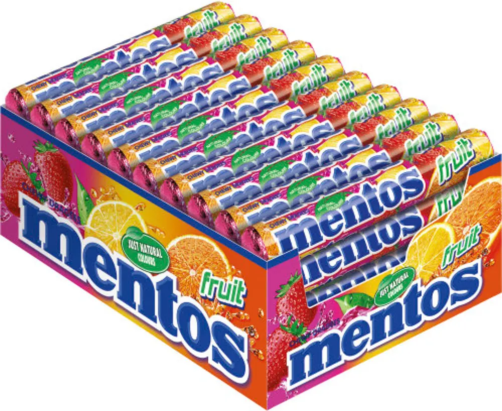 Mentos Fruit, rouleau 38 g