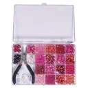[14797264 ZEN56] Boîte de perles avec pince Rayher, rose, 180 g