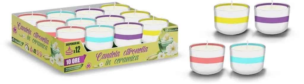 Bougie à la citronnelle en pot céramique 90 g