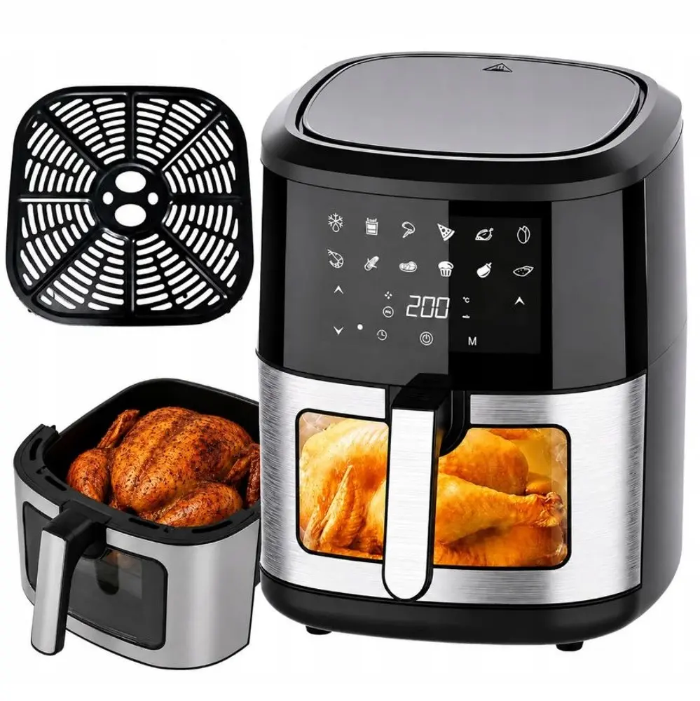 6 L 1500 W air fryer, 12 programs, lit window