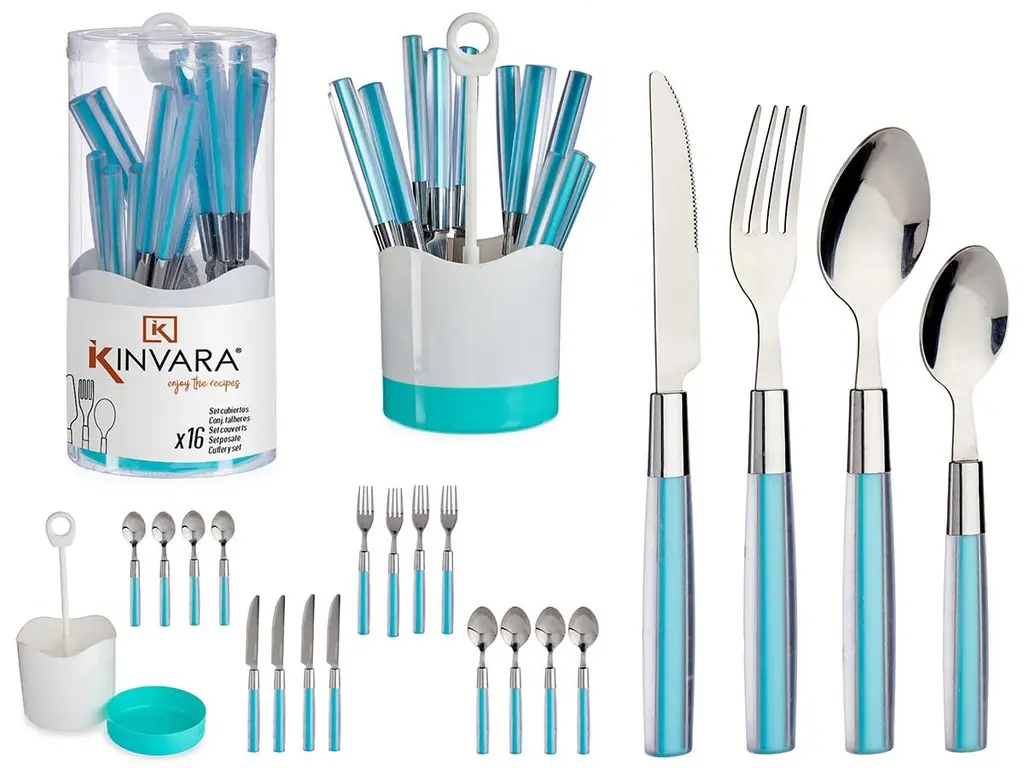 Set de 16 couverts Kinvara, manches inox