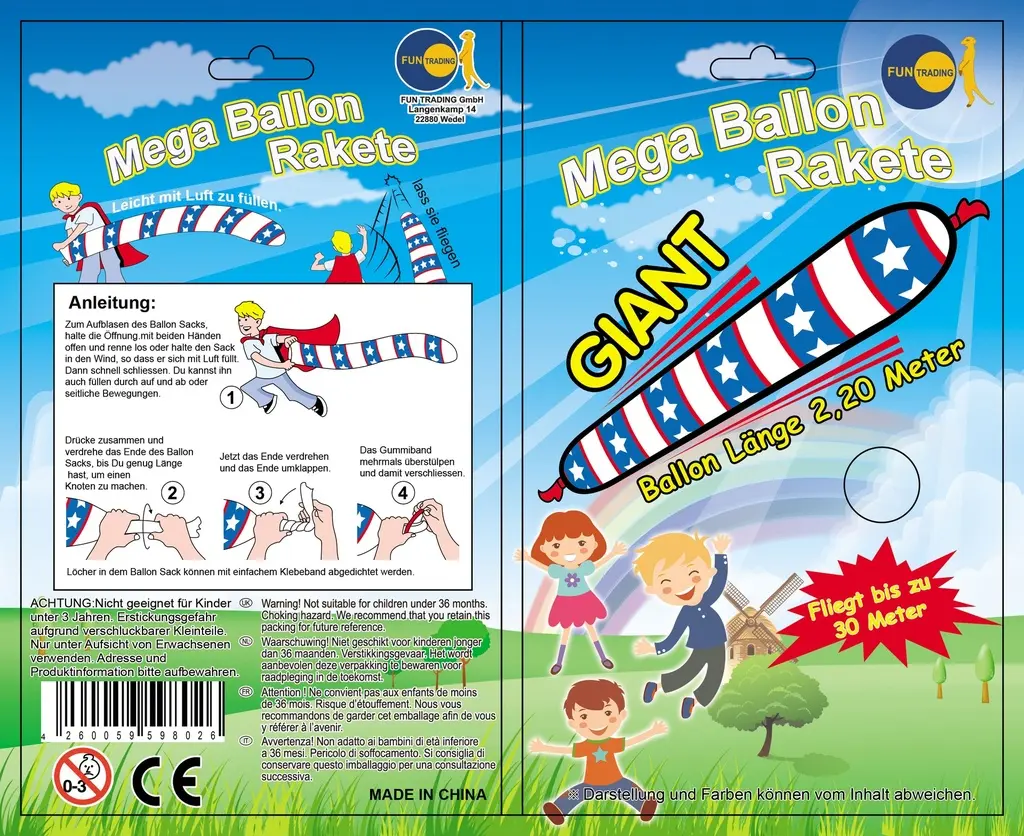 Mega balloon rocket (giant inflatable)
