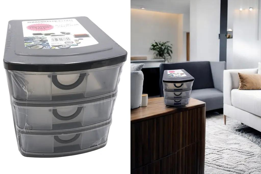 3-drawer small parts organiser 19 × 14.5 × 16 cm