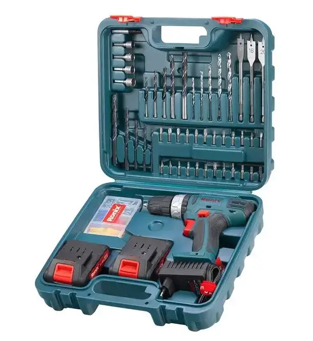 Ronix RS-8019 18V cordless drill driver - 53-piece kit 10mm 30N.m