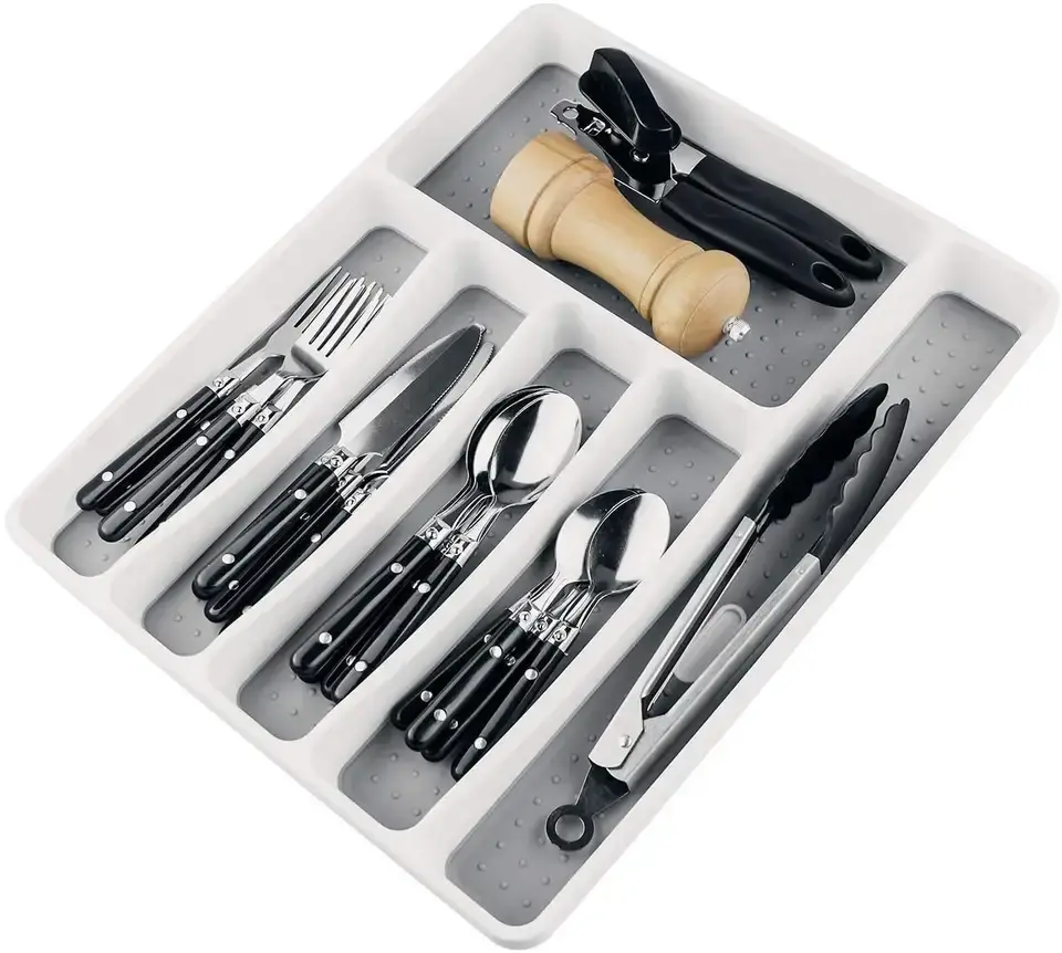 Non-Slip Cutlery Tray 40.4x33x4.3 cm
