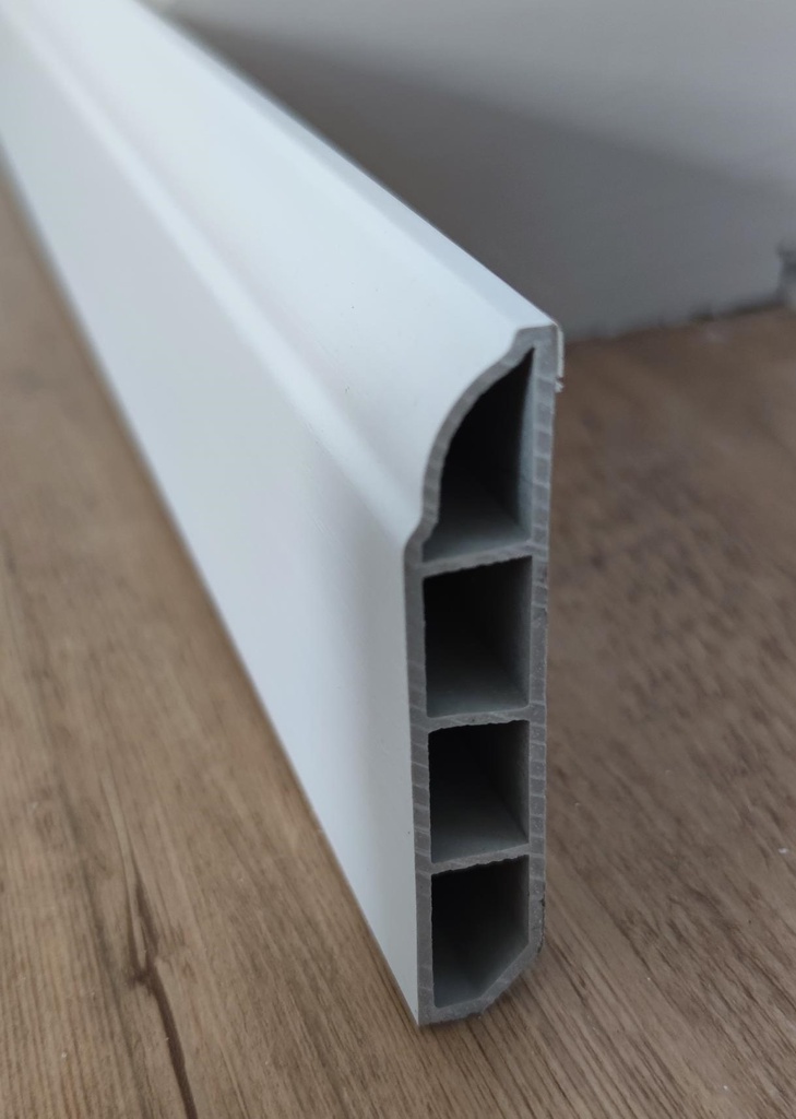 SPC WHITE SKIRTING BOARD 2400*80mm*15