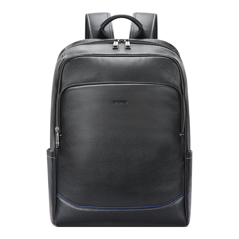 Sac à dos en cuir noir 15.6"