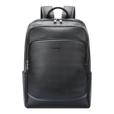 Sac à dos en cuir noir 15.6"