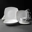 [N2] White dinner set 20 pieces for 4 people