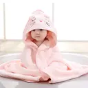 [YY-014/rose] Pink Rabbit Hooded Bath Towel (80*80)
